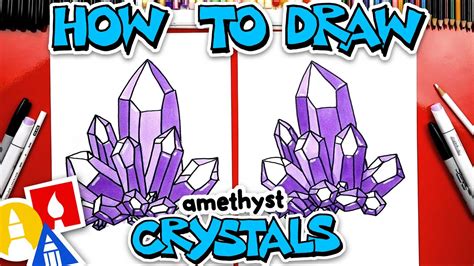 How To Draw Amethyst Crystals - YouTube