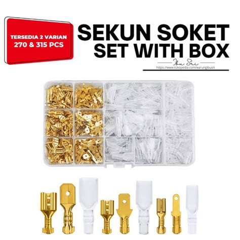 Promo Kabel Skun Isi 315 Pcs Set Female Male Karet Terminal Aki