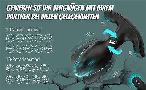 Analplug Sex Spielzeug für Frau Männer Prostata Stimulation Männer Anal Vibrator mit 10