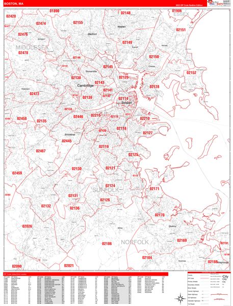 Boston Ma Zip Code Map