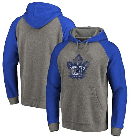 Men's Toronto Maple Leafs Fanatics Branded Heathered Gray/Blue Team ...