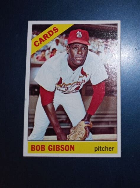 1966 Topps Bob Gibson HOF Card 320 Near Mint See Scan EBay