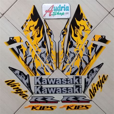 Stiker Striping Motor Kawasaki Ninja Rr Kuning Lazada Indonesia