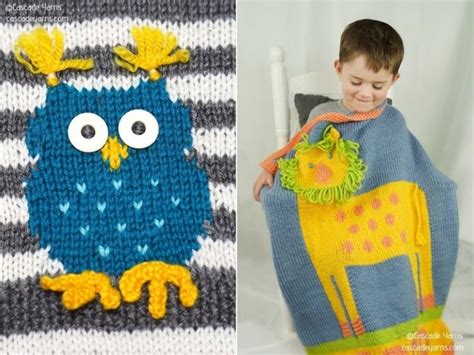 Animal Baby Blanket Free Knitting Pattern