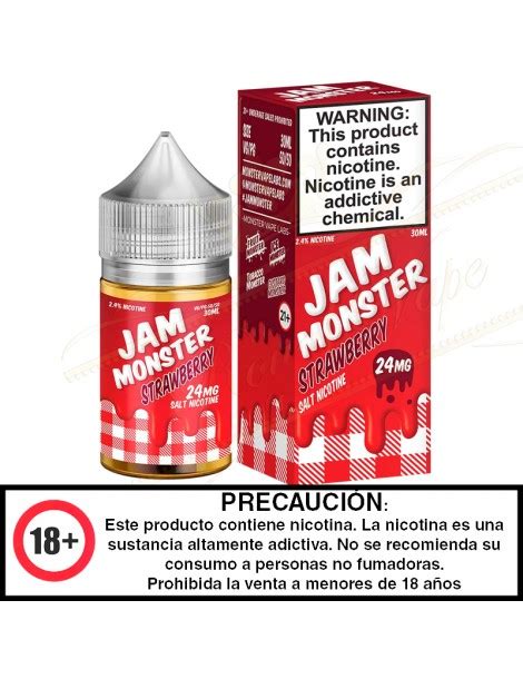 Strawberry Salt Jam Monster Nicotina 24mg