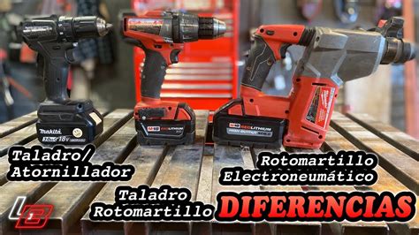 Taladro Atornillador Rotomartillo y Rotomartillo electroneumático