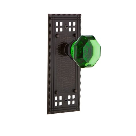 Nostalgic Warehouse Emerald Crystal Waldorf Interior Mortise Door Knob