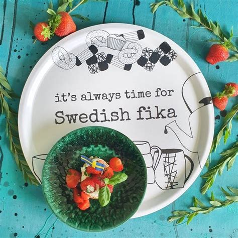 Rundes Tablett Mit Text Its Always Time For Swedish Fika