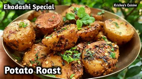 Ekadashi Special Potato Roast Iskcon Prasad Krishna S Cuisine