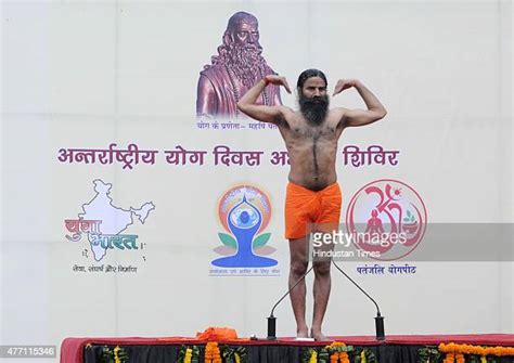 Yoga Guru Baba Ramdev Holds Preparatory Session For International Yoga