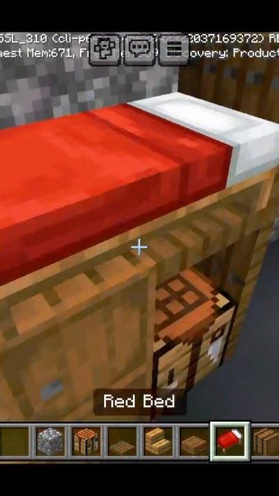 🤩superb Bunk Bed Design In Minecraft Minecraft Shorts Youtube