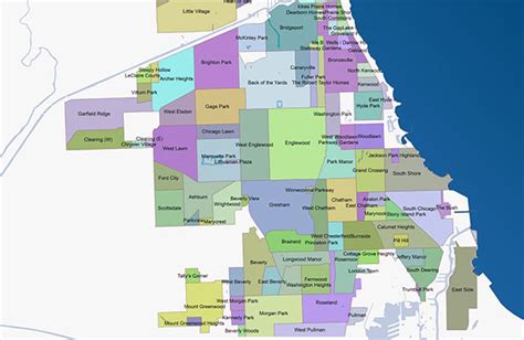 Chicago Southside Neighborhoods Map