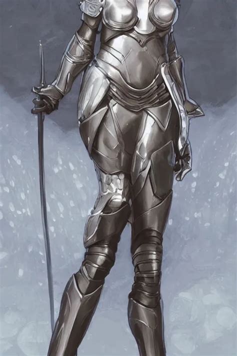 Fantasy Female Knight Design With Light Armor Minimal Stable Diffusion