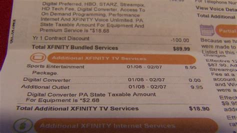 Comcast Cable Bill