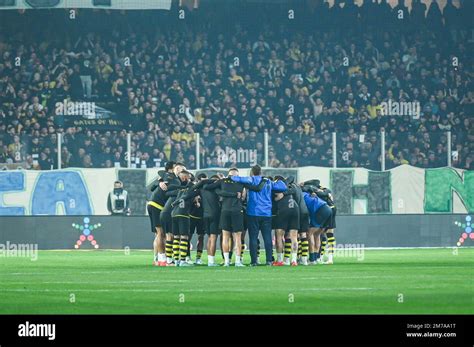 Aek FC During The Greek Super League Matchday 17 Match Between Aek FC