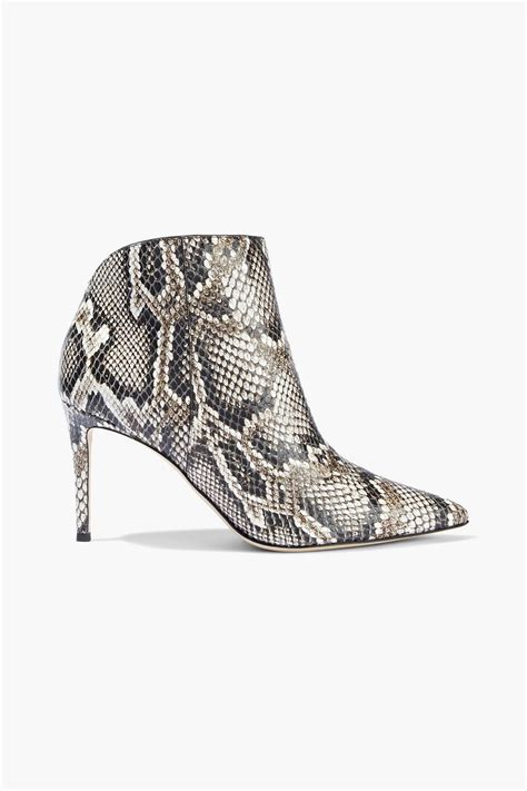 Giuseppe Zanotti Tysha Snake Effect Leather Ankle Boots The Outnet