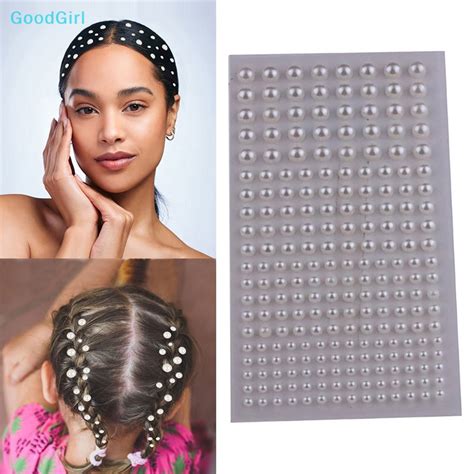 Goodgirl Pcs Mix Mm Mm Mm Mm Hair Pearls Stick On Self Adhesive