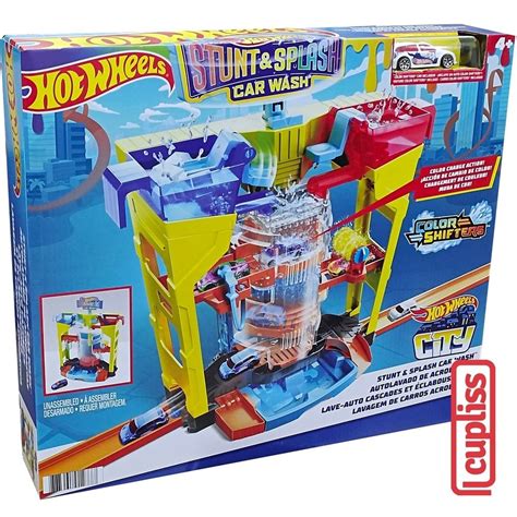 Jual Mattel Hot Wheels GRW37 Stunt Splash Car Wash Playset Shopee Indonesia