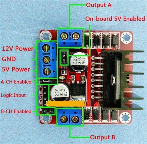 L298n Dual H Bridge Dc Stepper Motor Driver Module Controller Board For