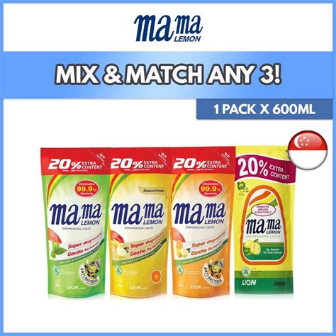 mama lemon dishwashing liquid refill ml citrus green tea lemon gold