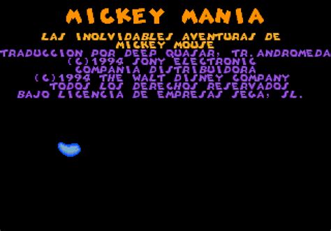 Mickey Mania Timeless Adventures of Mickey Mouse (U) [T+Spa Andromeda ...