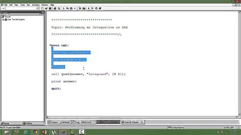 How To Integrate A Function In Sas Computing With Sas Youtube