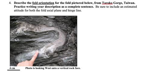 Solved 4. Describe the fold orientation for the fold | Chegg.com