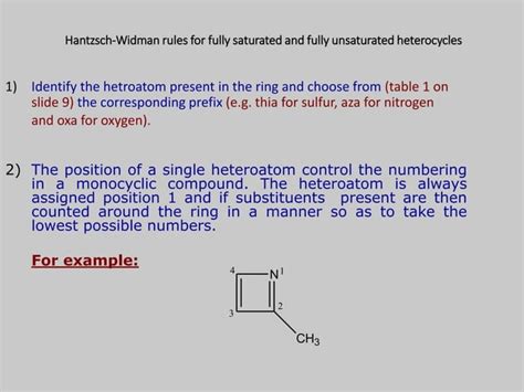 Nomenclature Of Heterocyclic Compound Ppt