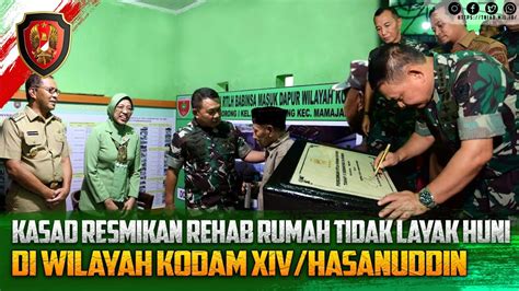 Kasad Resmikan Rehab Rumah Tidak Layak Huni Di Wilayah Kodam Xiv