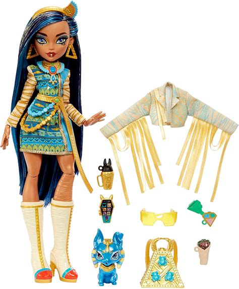 Monster High Poupée Cleo De Nile avec Accessoires Et Animal De