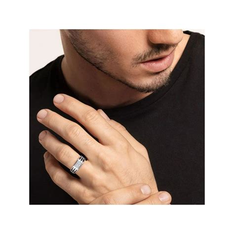 Buy Giva Sterling Silver Striped Zircon Ring For Mens Online