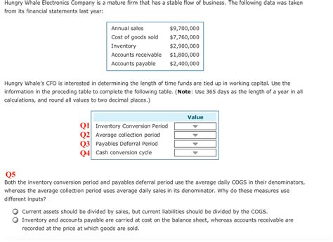 Solved Hungry Whale Electronics Company Is A Mature Firm Chegg