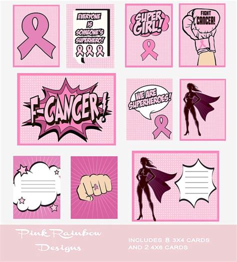 Breast Cancer Awareness Superhero Pocket Page Project Life