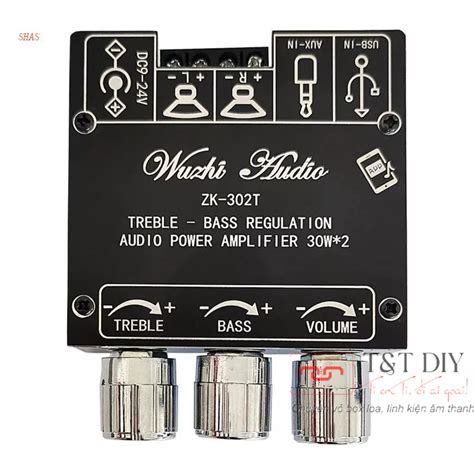 Wuzhi Bluetooth Audio Amplifier Circuit ZK 302T 2x30W Shopee Philippines