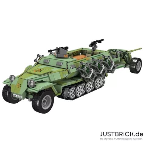 Mould King Spurpanzerfahrzeug Half Track Armored Vehicle Panzer