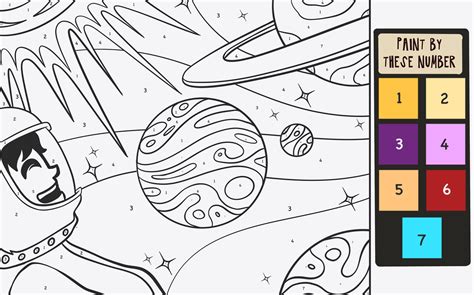 Color By Number Solar System Color Sheet