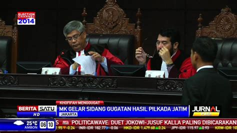 Mk Gelar Sidang Perdana Gugatan Hasil Pilkada Jatim Youtube