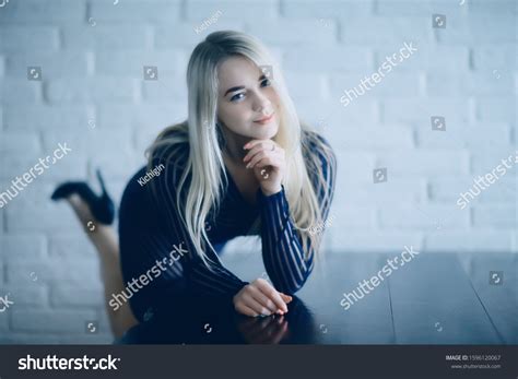 Sexy Blonde Tight Dress Beautiful Adult Stock Photo 1596120067 Shutterstock