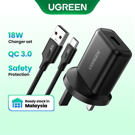 Free Charging Cable Ugreen W Usb Qc Quick Charger Fast Wall