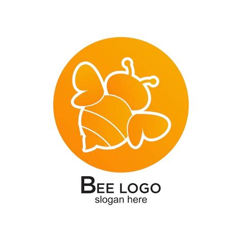 Dise O Del Logotipo De La Abeja Concepto Simple Vector Premium Vector