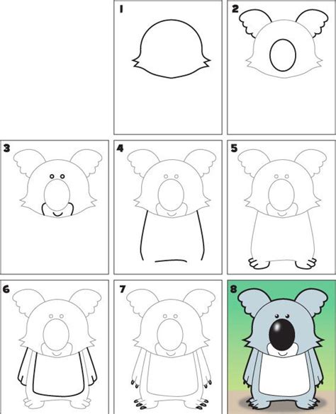 How To Draw A Koala Kid Scoop Art Drawings For Kids Koala Drawing