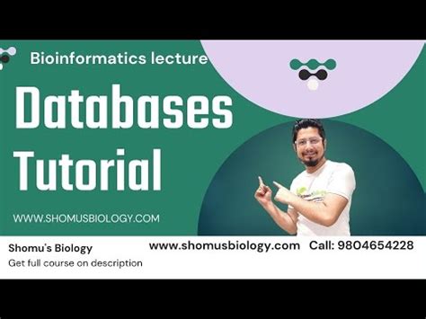 Bioinformatics Databases Bioinformatics Lecture Youtube