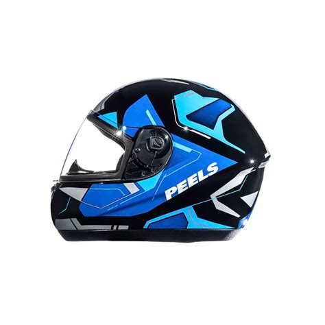 Capacete Peels Spike Lup Preto E Azul SBS Motos