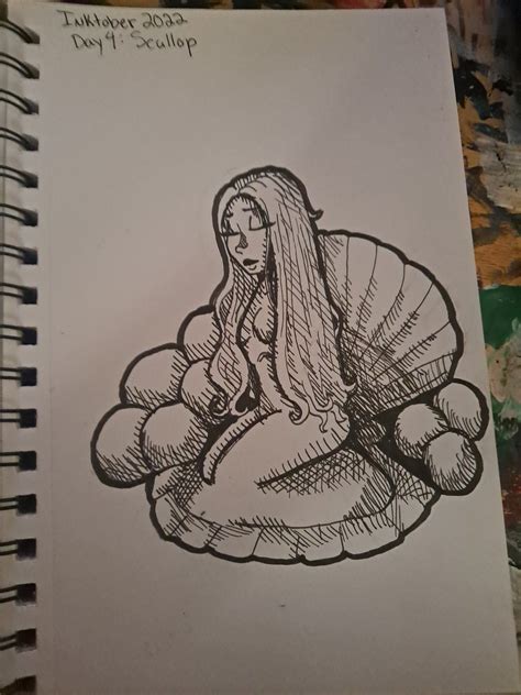 Goreguts On Twitter Inktober 2022 Day 4 Scallop Inktober2022