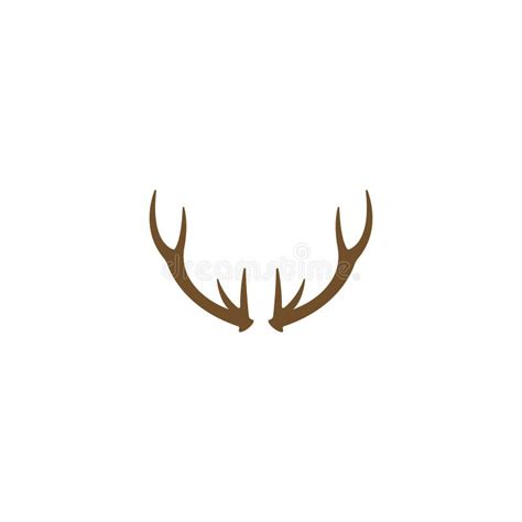 Deer Antlers Logo Template Illustration Design Stock Vector