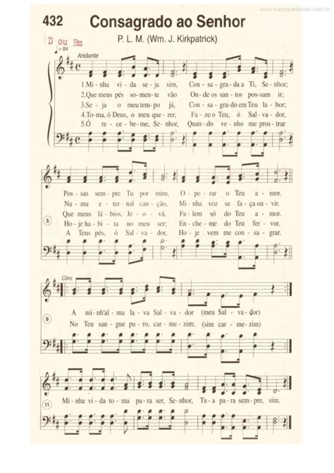 Consagrada A Ti Senhor - Super Partituras - Consagrado Ao Senhor (Harpa Cristã)