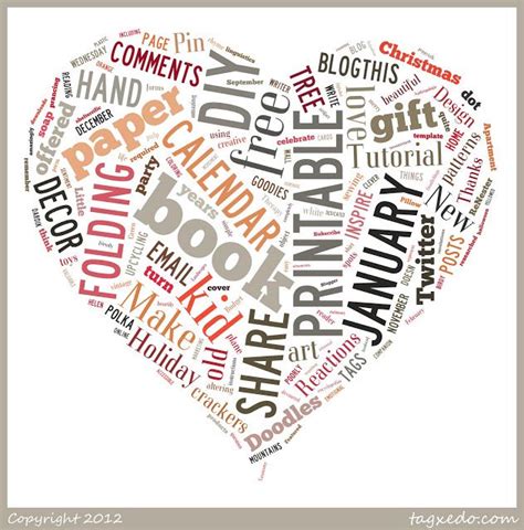 Diy Fill A Heart With Words Word Collage Free Word Art Collage