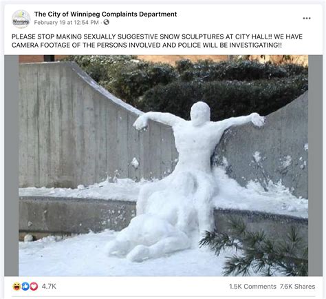 Canadians Cant Stop Erecting Erotic Snowmen