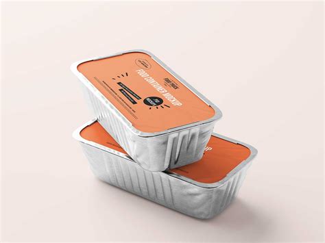 Aluminum Food Container Mockup 04 Free Mockup