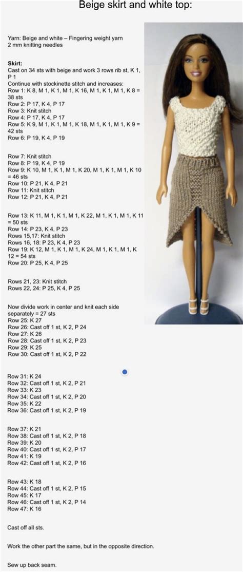 Pin By Debbie Egan Dodd On Barbie In 2024 Barbie Knitting Patterns